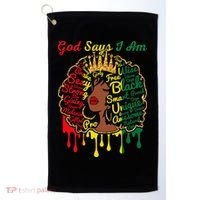 Proud Juneteenth God Says I Am Black History Month Golf Towel thumb 0
