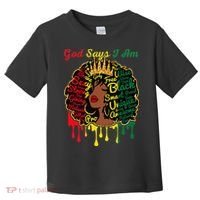 Proud Juneteenth God Says I Am Black History Month Toddler T-Shirt thumb 0