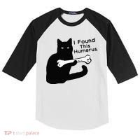 Pun Joke I Found This Humerus Humorous Cat Lover Kids Colorblock Raglan Jersey thumb 0