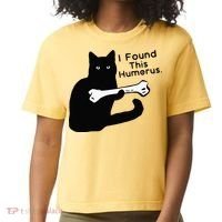 Pun Joke I Found This Humerus Humorous Cat Lover Comfort Colors Boxy T-Shirt thumb 0