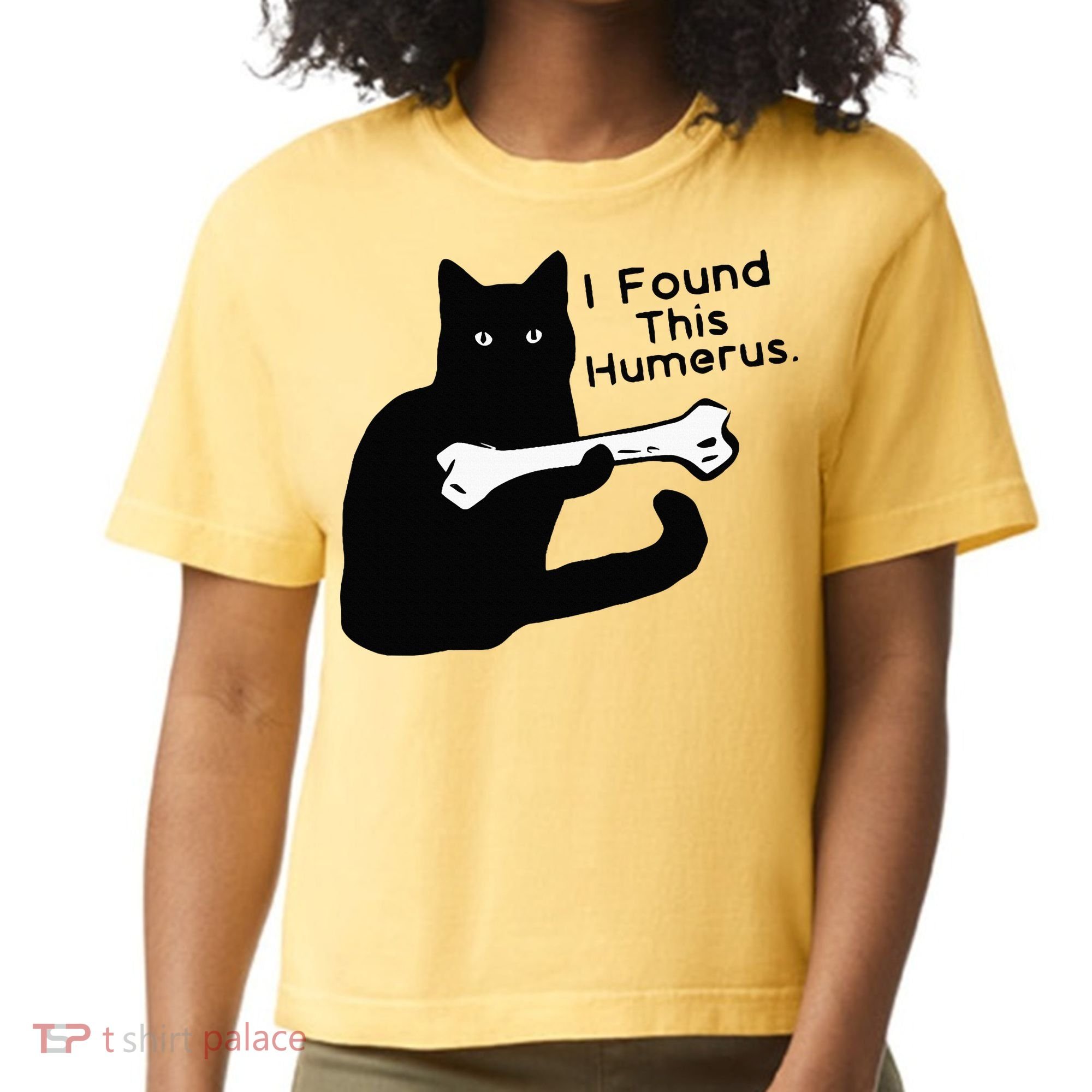 Pun Joke I Found This Humerus Humorous Cat Lover Comfort Colors Boxy T-Shirt