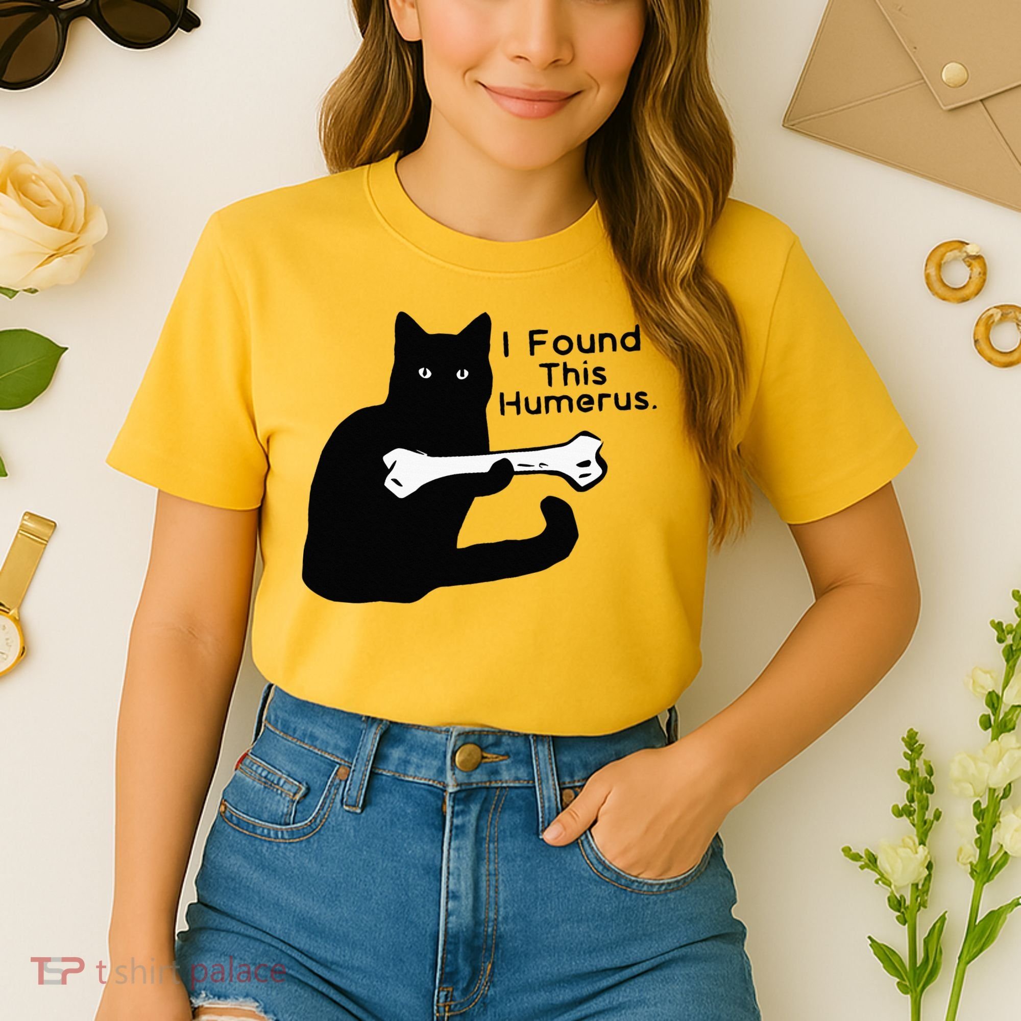 Pun Joke I Found This Humerus Humorous Cat Lover Comfort Colors Boxy T-Shirt