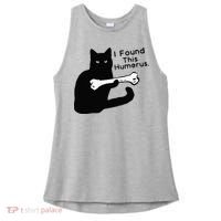 Pun Joke I Found This Humerus Humorous Cat Lover Ladies PosiCharge Tri-Blend Wicking Tank thumb 0