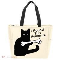 Pun Joke I Found This Humerus Humorous Cat Lover Tote Bag thumb 0