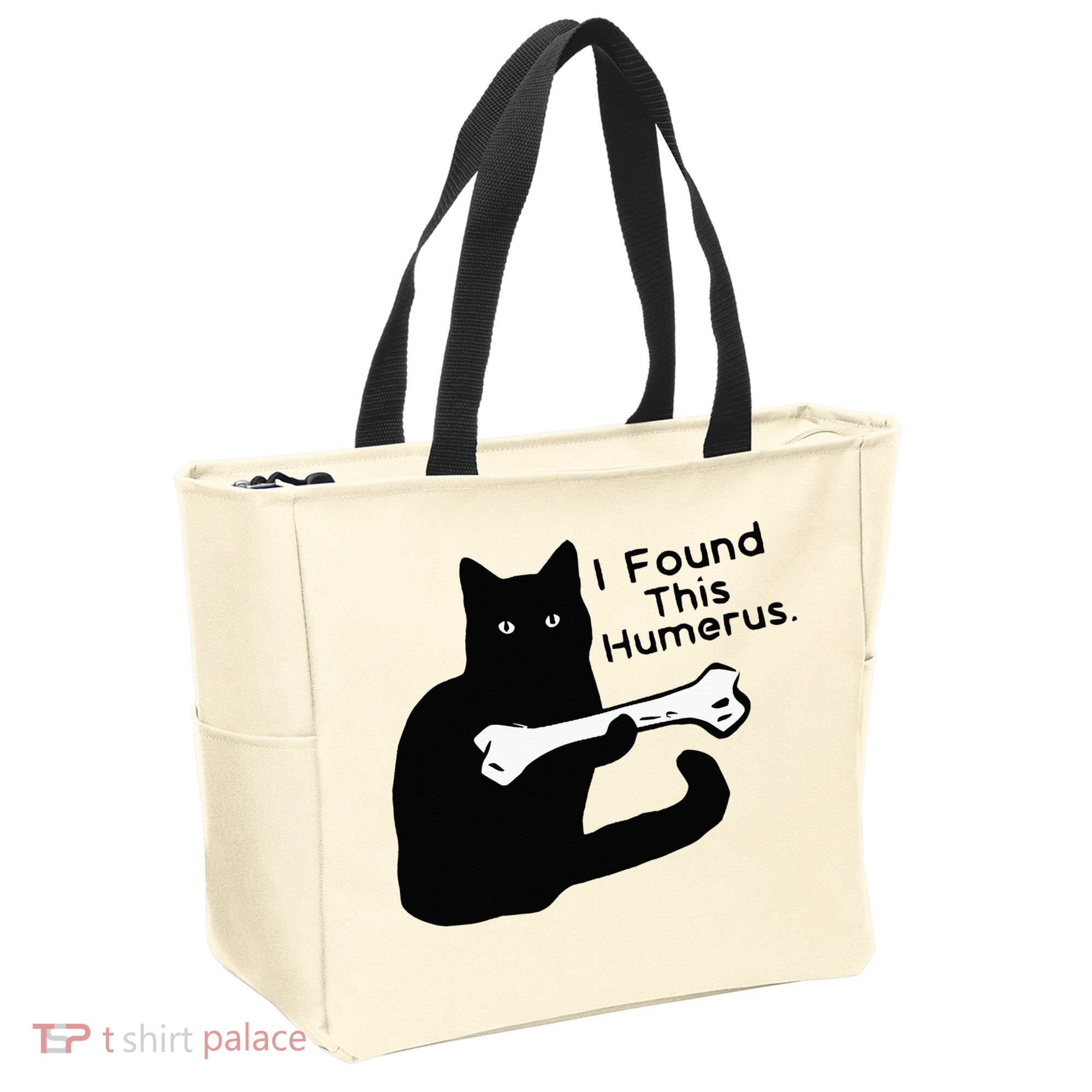 Pun Joke I Found This Humerus Humorous Cat Lover Tote Bag