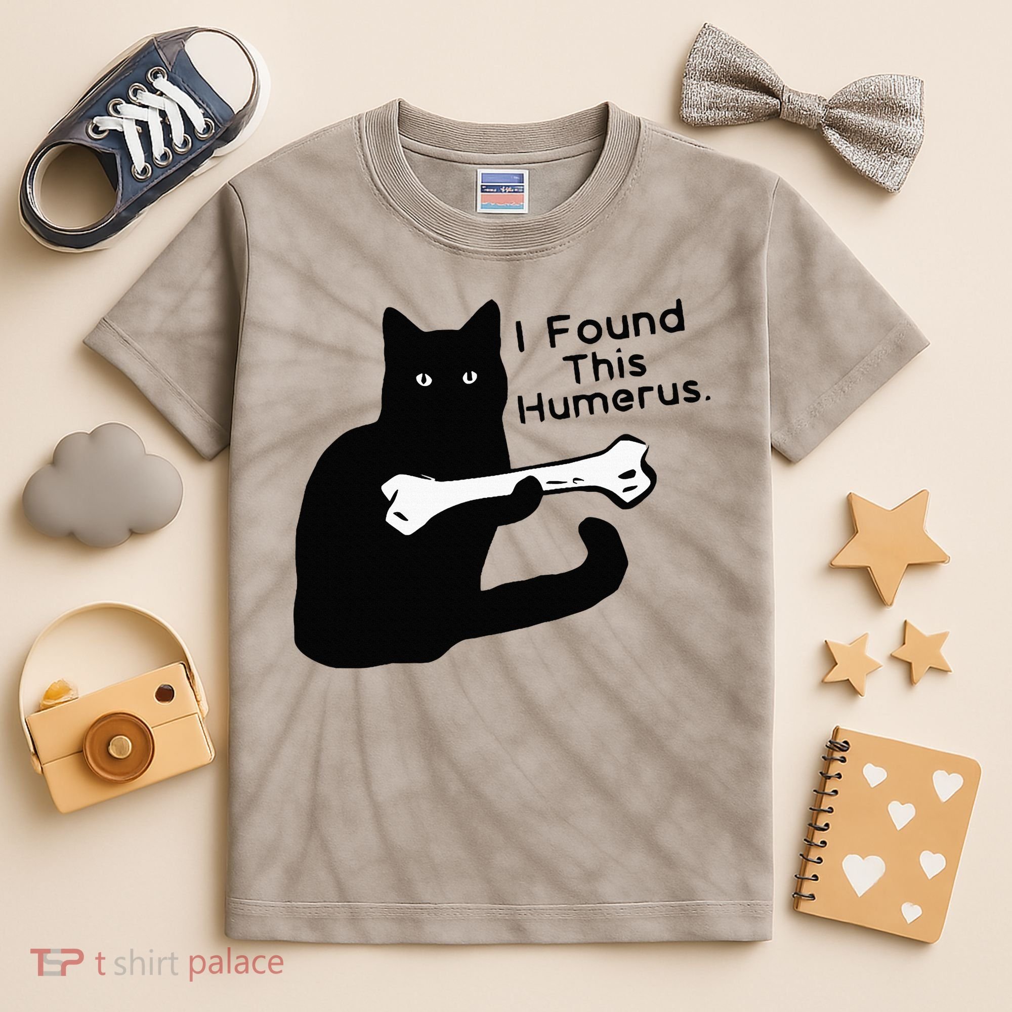Pun Joke I Found This Humerus Humorous Cat Lover Kids Tie-Dye T-Shirt