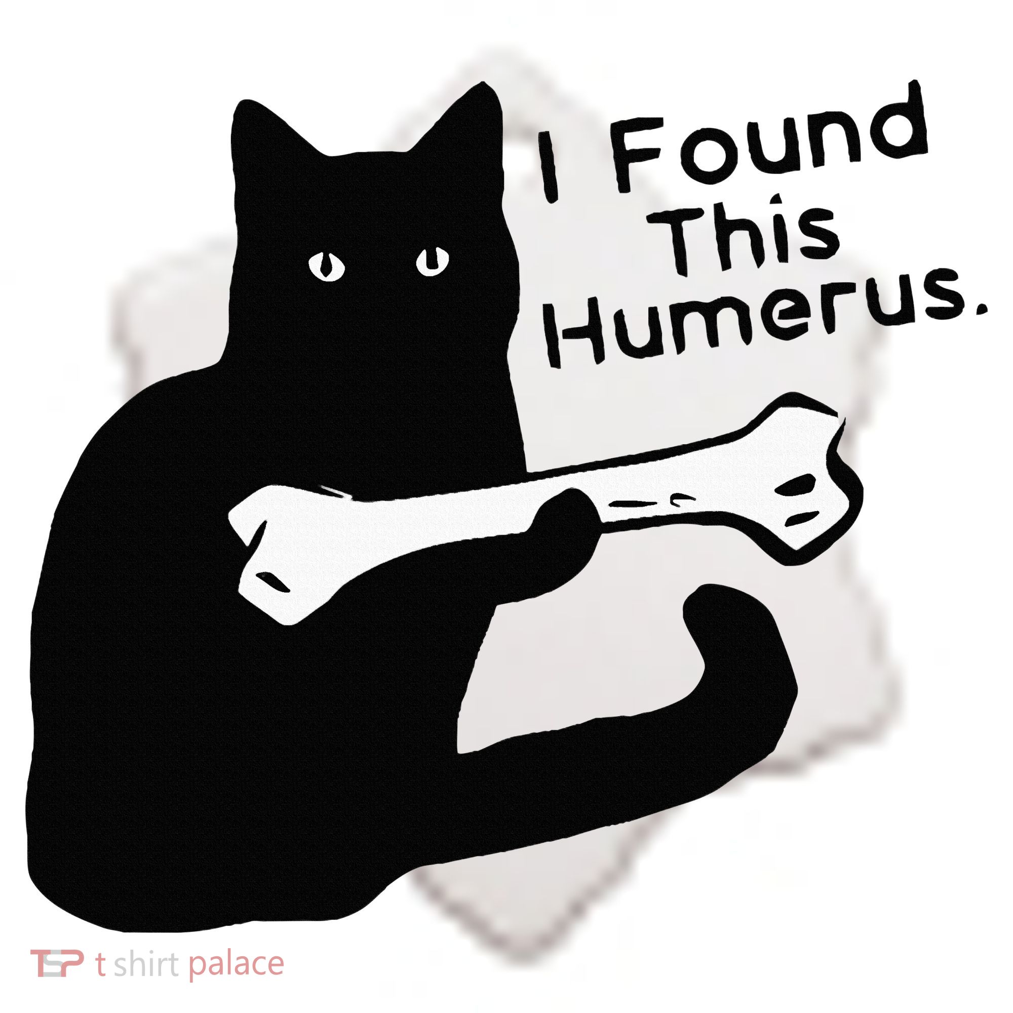 Pun Joke I Found This Humerus Humorous Cat Lover Ceramic Ornament