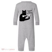Pun Joke I Found This Humerus Humorous Cat Lover Infant Fleece One Piece thumb 0