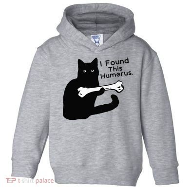 Pun Joke I Found This Humerus Humorous Cat Lover Toddler Hoodie