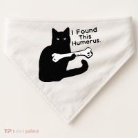 Pun Joke I Found This Humerus Humorous Cat Lover USA-Made Doggie Bandana thumb 0