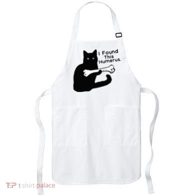 Pun Joke I Found This Humerus Humorous Cat Lover Apron