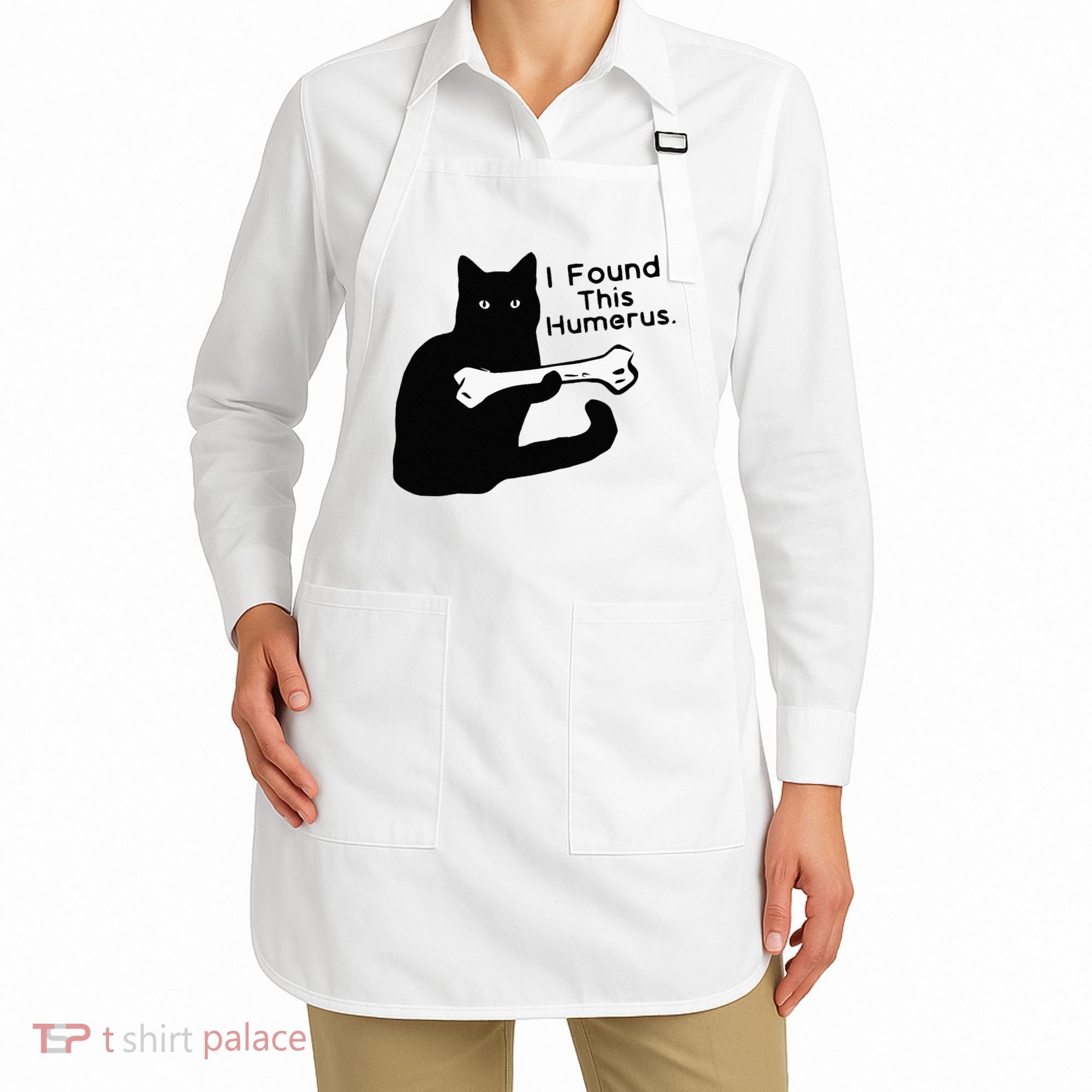 Pun Joke I Found This Humerus Humorous Cat Lover Apron