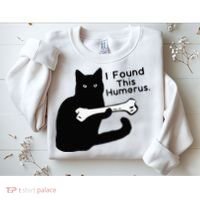Pun Joke I Found This Humerus Humorous Cat Lover Sweatshirt thumb 2
