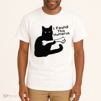 Pun Joke I Found This Humerus Humorous Cat Lover Tall T-Shirt thumb 2