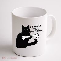 Pun Joke I Found This Humerus Humorous Cat Lover Coffee Mug thumb 1