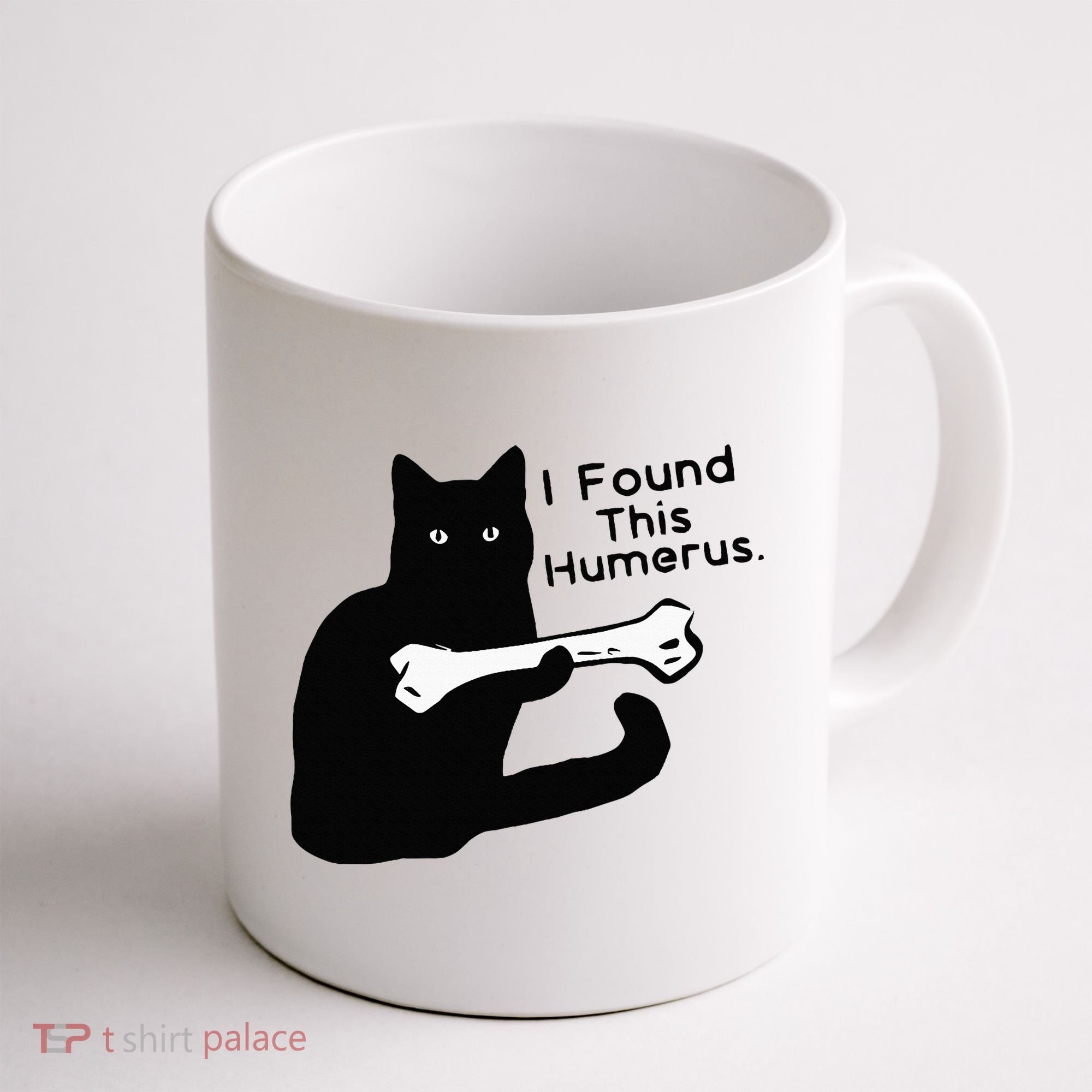 Pun Joke I Found This Humerus Humorous Cat Lover Coffee Mug