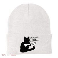 Pun Joke I Found This Humerus Humorous Cat Lover Beanie thumb 0