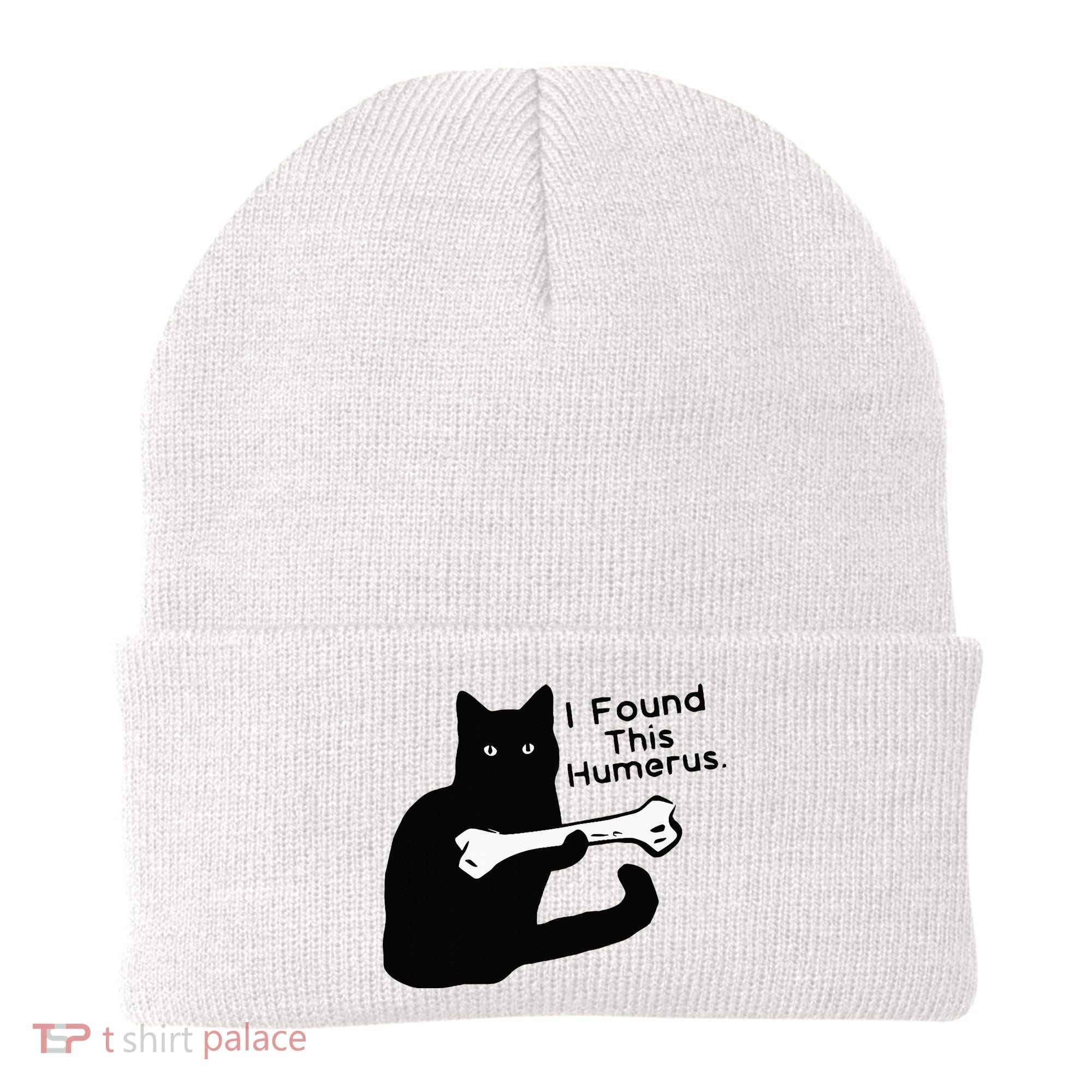 Pun Joke I Found This Humerus Humorous Cat Lover Beanie