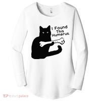 Pun Joke I Found This Humerus Humorous Cat Lover Women's Perfect Tri Tunic Long Sleeve Shirt thumb 0