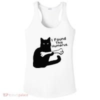 Pun Joke I Found This Humerus Humorous Cat Lover Ladies PosiCharge Competitor Racerback Tank thumb 0