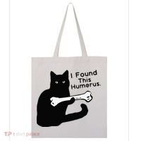Pun Joke I Found This Humerus Humorous Cat Lover Tote Bag thumb 0
