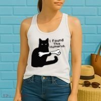 Pun Joke I Found This Humerus Humorous Cat Lover Women's Tank Top thumb 2