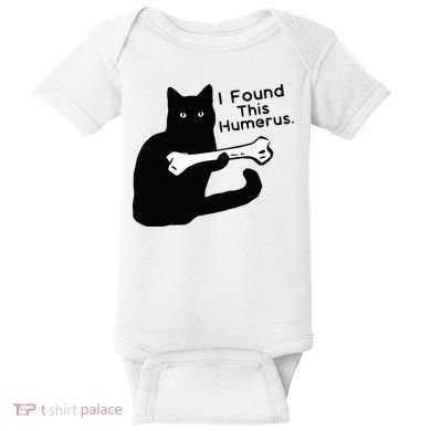 Pun Joke I Found This Humerus Humorous Cat Lover Baby Bodysuit