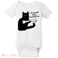 Pun Joke I Found This Humerus Humorous Cat Lover Baby Bodysuit thumb 0