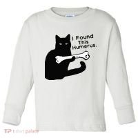 Pun Joke I Found This Humerus Humorous Cat Lover Toddler Long Sleeve Shirt thumb 0