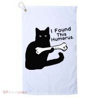 Pun Joke I Found This Humerus Humorous Cat Lover Golf Towel thumb 0