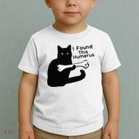 Pun Joke I Found This Humerus Humorous Cat Lover Toddler T-Shirt thumb 2