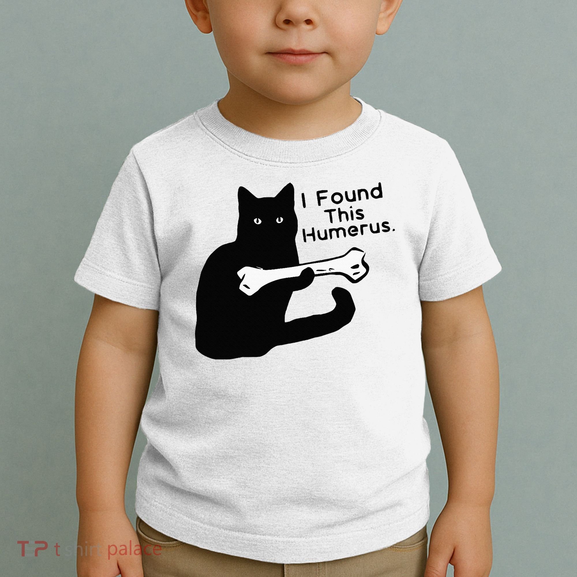 Pun Joke I Found This Humerus Humorous Cat Lover Toddler T-Shirt