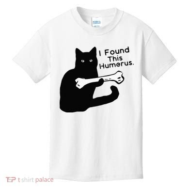 Pun Joke I Found This Humerus Humorous Cat Lover Kids T-Shirt