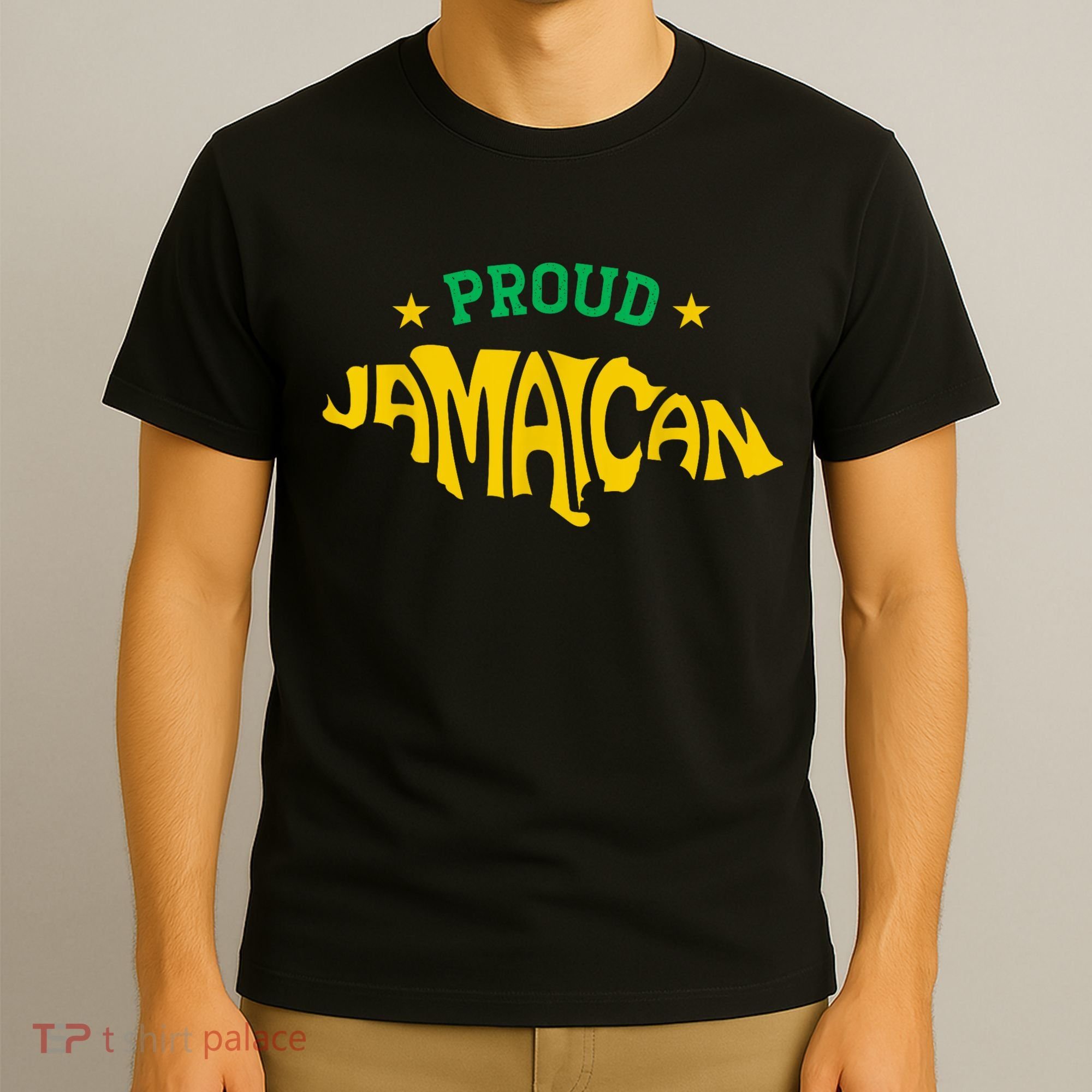 Proud Jamaican Jamaica Flag Map Souvenir Jamaican T-Shirt