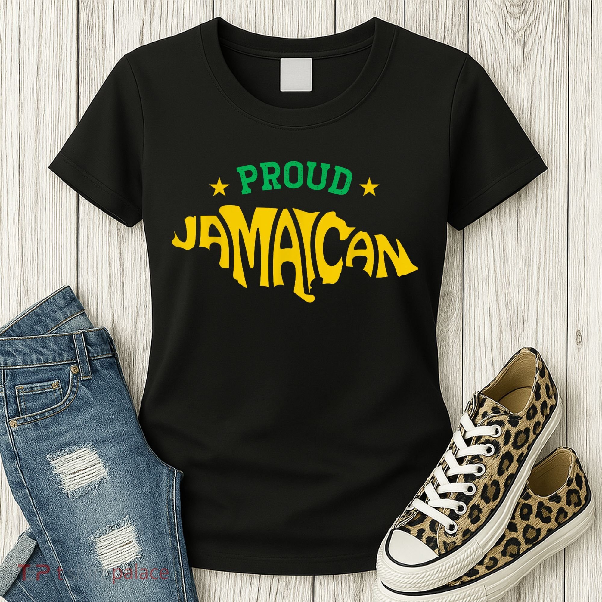Proud Jamaican Jamaica Flag Map Souvenir Jamaican Women's T-Shirt