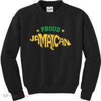 Proud Jamaican Jamaica Flag Map Souvenir Jamaican Kids Sweatshirt thumb 0