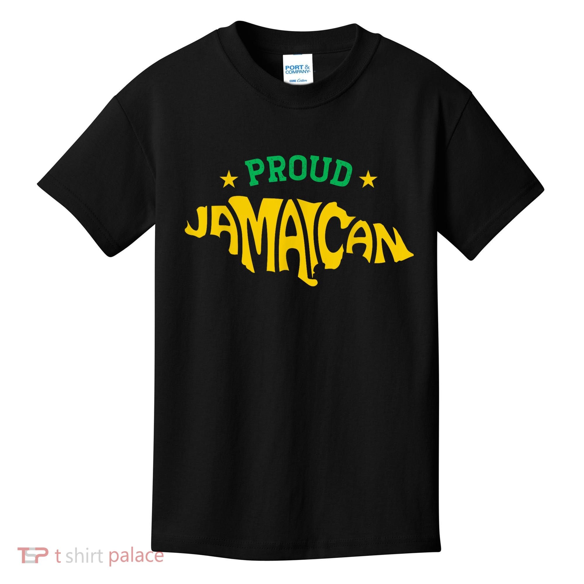 Proud Jamaican Jamaica Flag Map Souvenir Jamaican Kids T-Shirt