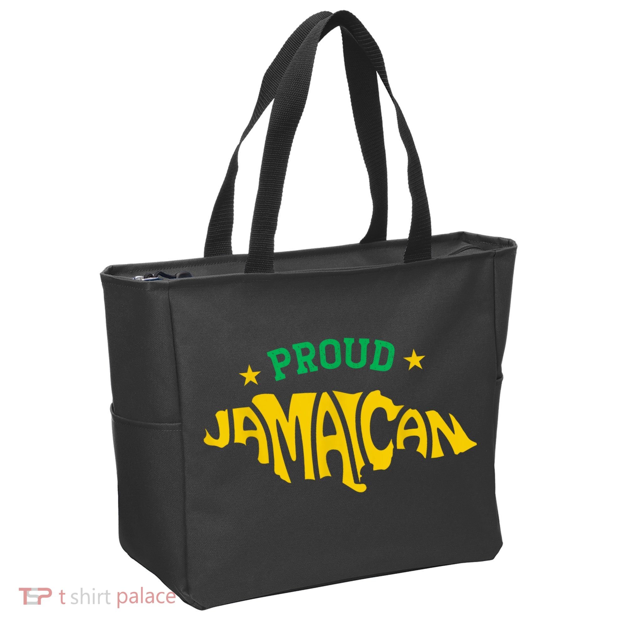 Proud Jamaican Jamaica Flag Map Souvenir Jamaican Tote Bag