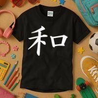 Peace Japanese Kanji Symbol Kids T-Shirt thumb 3