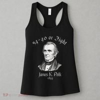 President James K Polk 1844 Campaign Slogan Women's Tank Top thumb 3