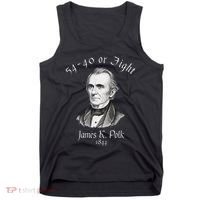 President James K Polk 1844 Campaign Slogan Tank Top thumb 0