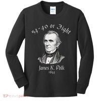 President James K Polk 1844 Campaign Slogan Kids Long Sleeve Shirt thumb 0