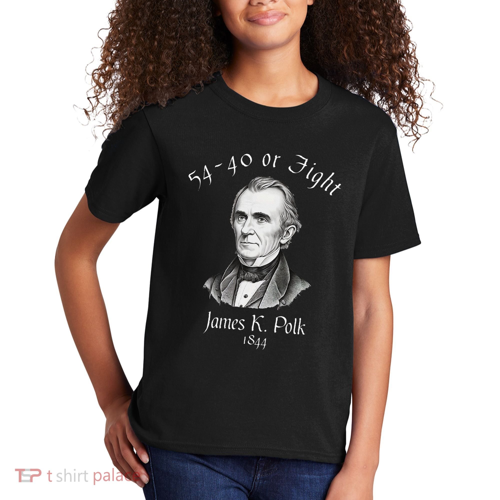 President James K Polk 1844 Campaign Slogan Kids T-Shirt