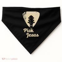 Pick Jesus Music Pastor Pastor Easter Gift USA-Made Doggie Bandana thumb 0