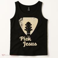 Pick Jesus Music Pastor Pastor Easter Gift Tank Top thumb 2