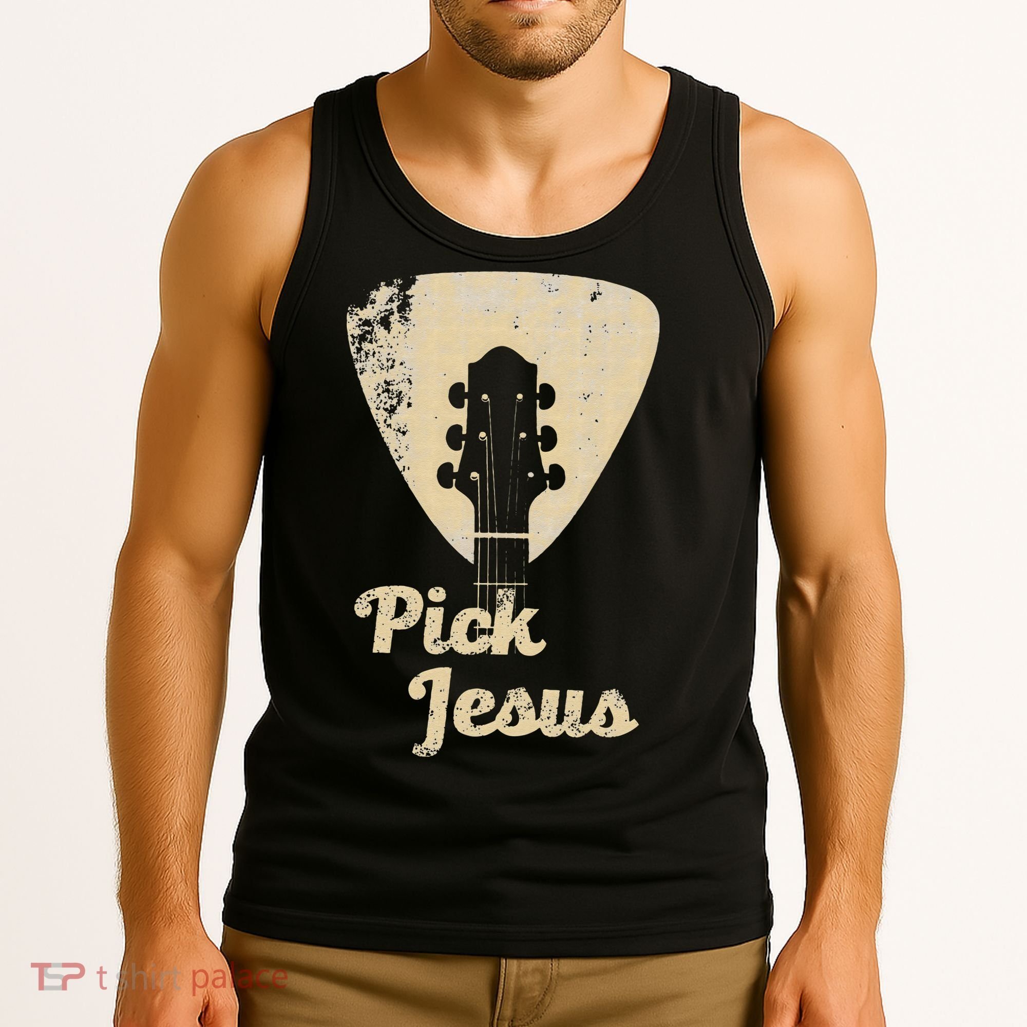 Pick Jesus Music Pastor Pastor Easter Gift Tank Top