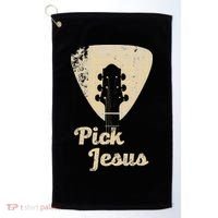 Pick Jesus Music Pastor Pastor Easter Gift Golf Towel thumb 0
