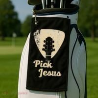 Pick Jesus Music Pastor Pastor Easter Gift Golf Towel thumb 2