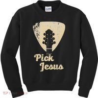 Pick Jesus Music Pastor Pastor Easter Gift Kids Sweatshirt thumb 0