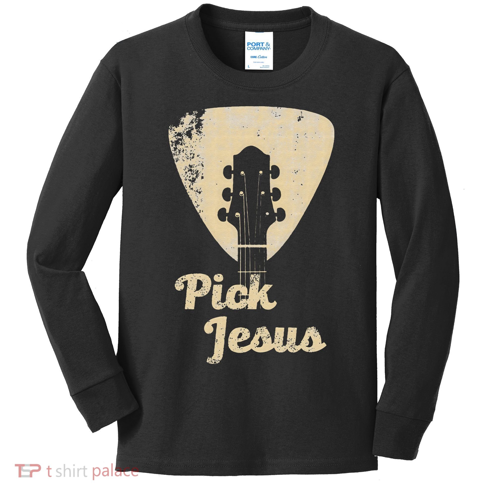 Pick Jesus Music Pastor Pastor Easter Gift Kids Long Sleeve Shirt